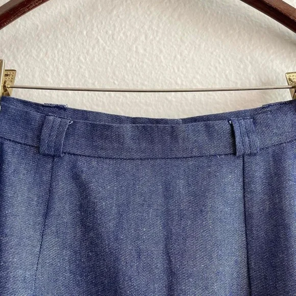 1970s Selvedge Denim Pleated Midi Skirt - Picture 8 of 8